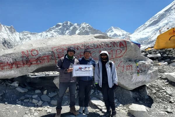 hiking to the Base Camp of Everest