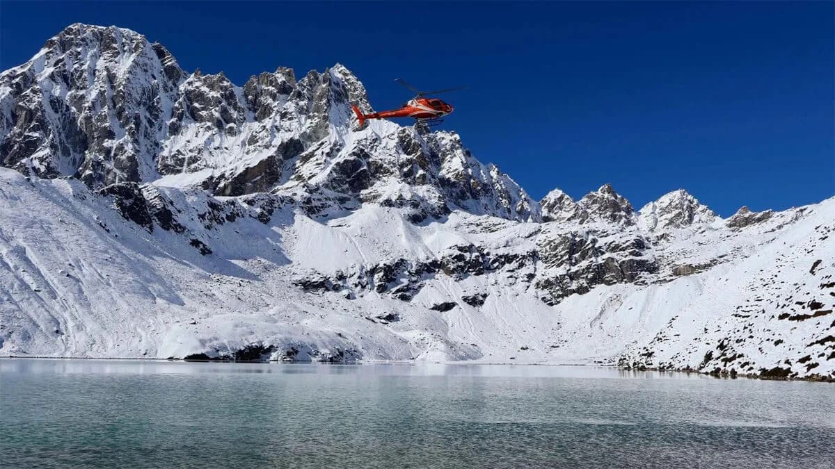 Renjo La Pass Gokyo Lake Trek with Helicopter Return