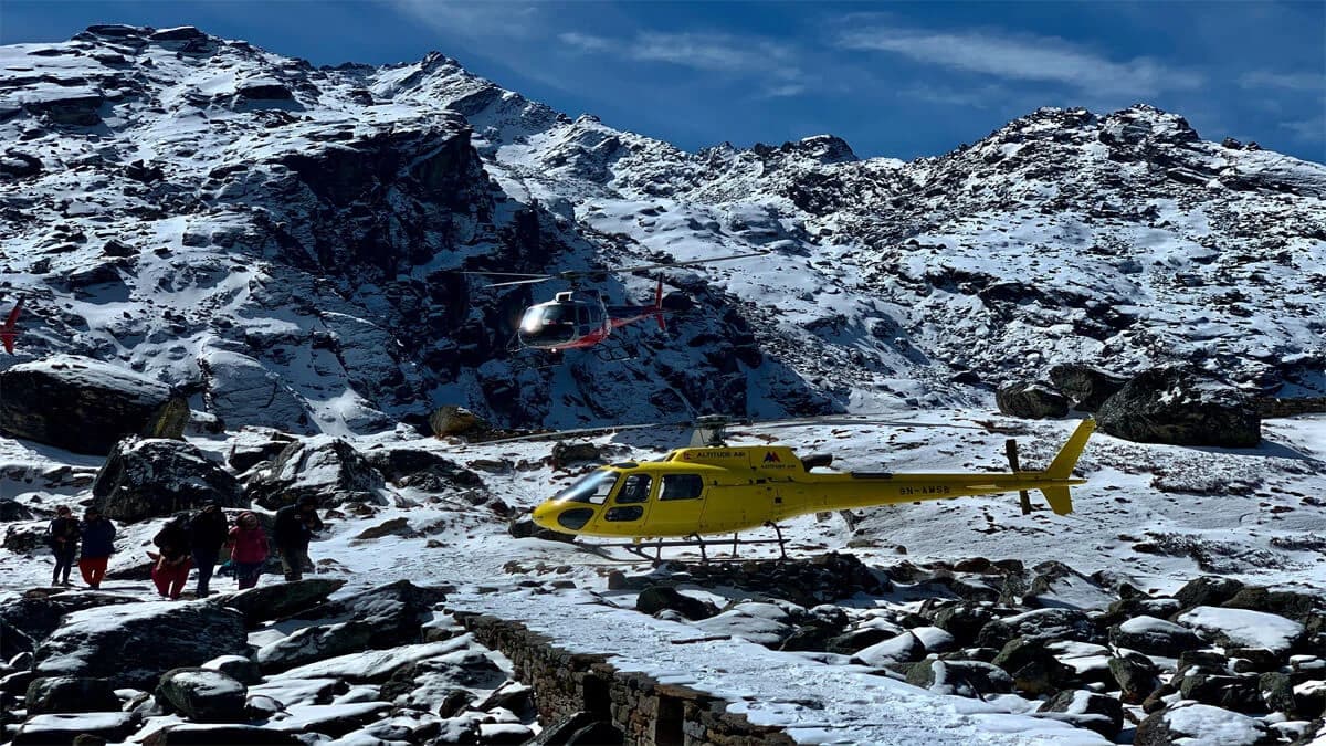 Gosainkunda helicopter tour cost